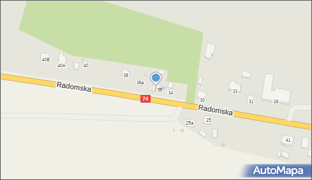 Annopol, Radomska, 36A, mapa Annopol