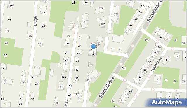 Antoniew, Radosna, 1, mapa Antoniew