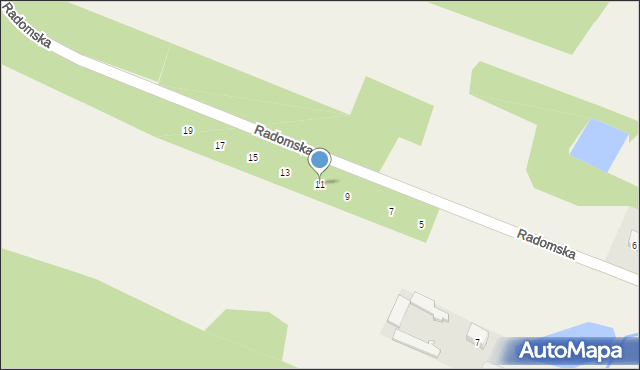 Antoninów, Radomska, 11, mapa Antoninów