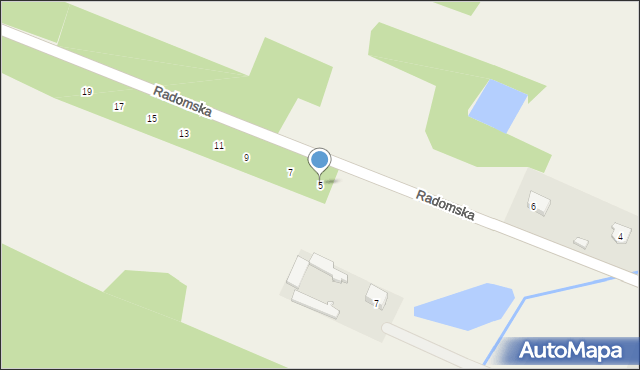 Antoninów, Radomska, 5, mapa Antoninów