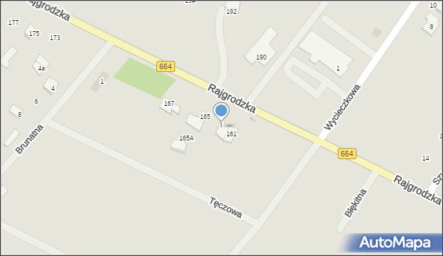 Augustów, Rajgrodzka, 163, mapa Augustów