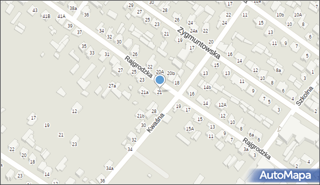 Augustów, Rajgrodzka, 21, mapa Augustów