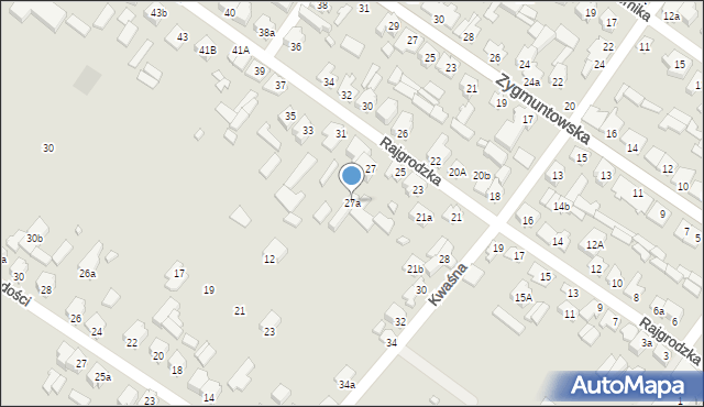 Augustów, Rajgrodzka, 27a, mapa Augustów