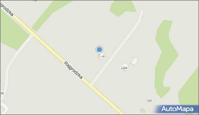 Augustów, Rajgrodzka, 322, mapa Augustów