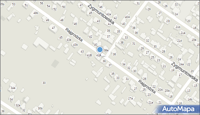 Augustów, Rajgrodzka, 41, mapa Augustów