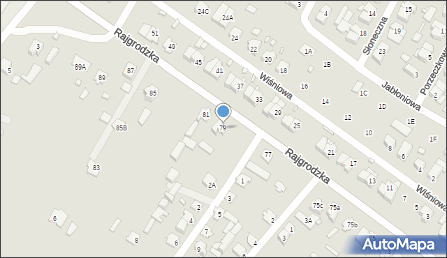 Augustów, Rajgrodzka, 79, mapa Augustów