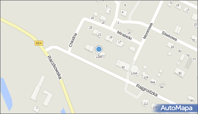 Augustów, Rajgrodzka, 96, mapa Augustów