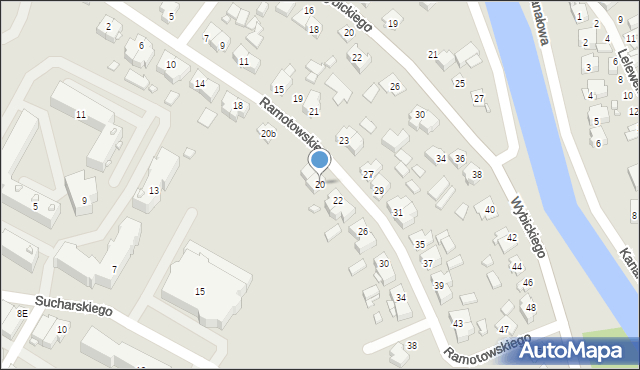 Augustów, Ramotowskiego-Wawra Konstantego, 20, mapa Augustów