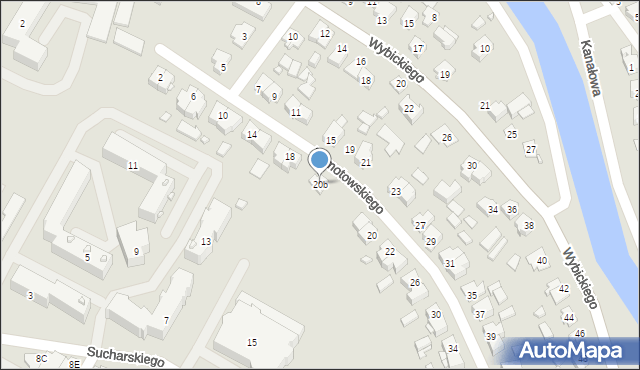 Augustów, Ramotowskiego-Wawra Konstantego, 20b, mapa Augustów
