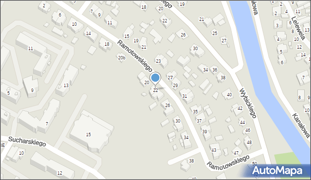 Augustów, Ramotowskiego-Wawra Konstantego, 22, mapa Augustów