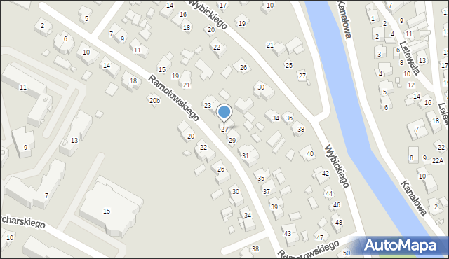 Augustów, Ramotowskiego-Wawra Konstantego, 27, mapa Augustów