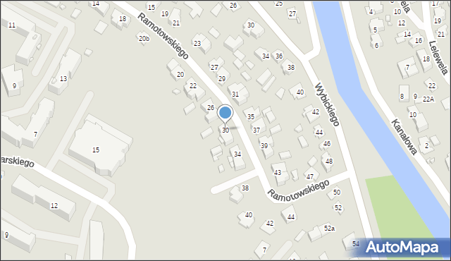 Augustów, Ramotowskiego-Wawra Konstantego, 30, mapa Augustów