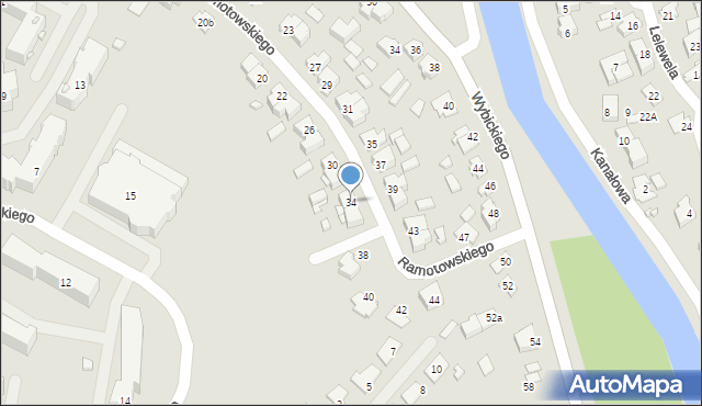 Augustów, Ramotowskiego-Wawra Konstantego, 34, mapa Augustów