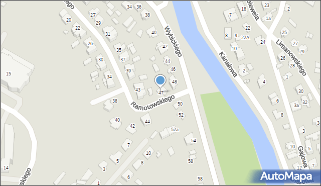 Augustów, Ramotowskiego-Wawra Konstantego, 47, mapa Augustów