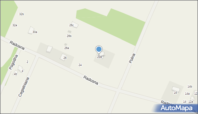 Bałamątek, Radosna, 22a, mapa Bałamątek