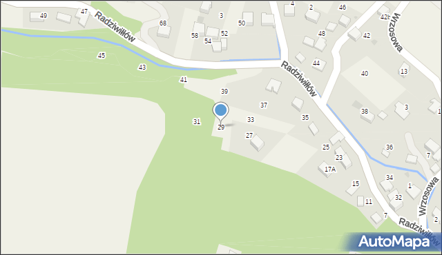 Balice, Radziwiłłów, 29, mapa Balice