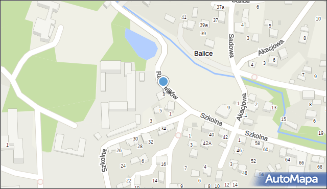 Balice, Radziwiłłów, 3, mapa Balice