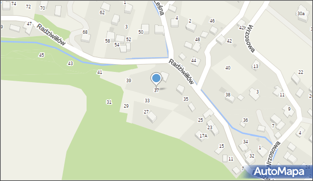 Balice, Radziwiłłów, 37, mapa Balice