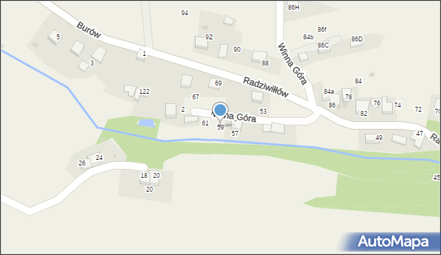 Balice, Radziwiłłów, 59, mapa Balice