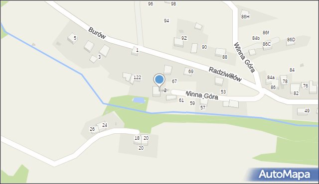 Balice, Radziwiłłów, 65, mapa Balice