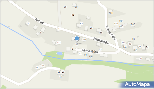 Balice, Radziwiłłów, 67, mapa Balice