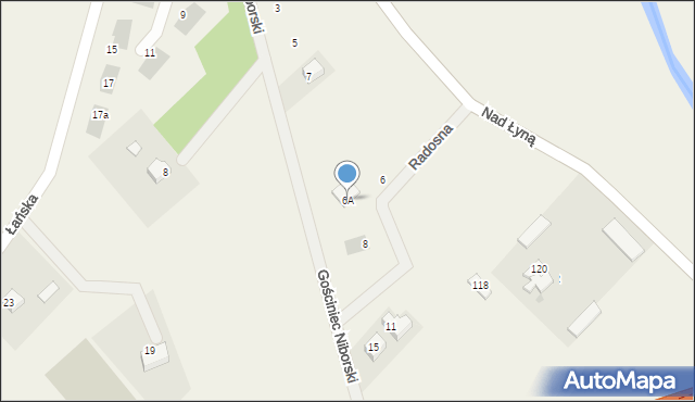 Bartąg, Radosna, 6A, mapa Bartąg