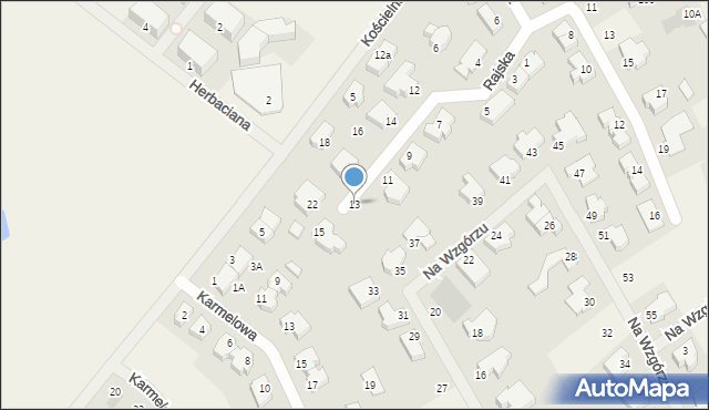 Bezrzecze, Rajska, 13, mapa Bezrzecze