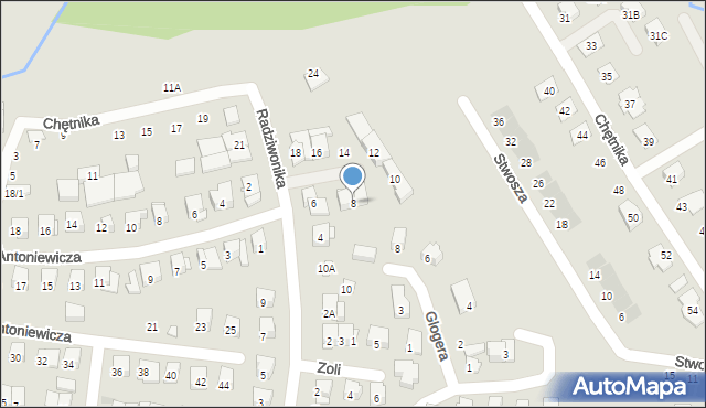 Białystok, Radziwonika Anatola, por., 8, mapa Białegostoku
