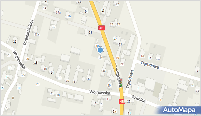 Bieńkowice, Raciborska, 32, mapa Bieńkowice