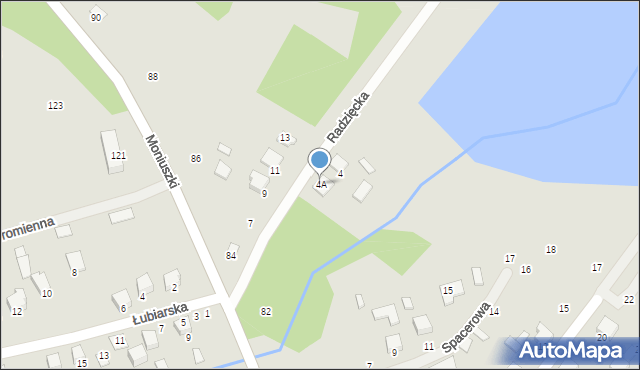 Biłgoraj, Radzięcka, 4A, mapa Biłgoraj