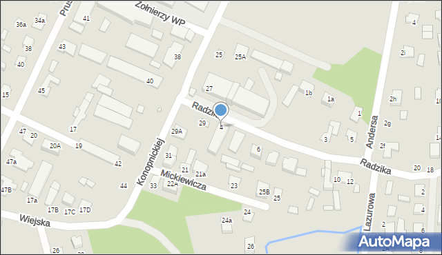 Biłgoraj, Radzika-Orkisza Antoniego, 4, mapa Biłgoraj