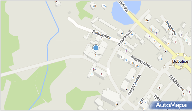 Bobolice, Ratuszowa, 2, mapa Bobolice