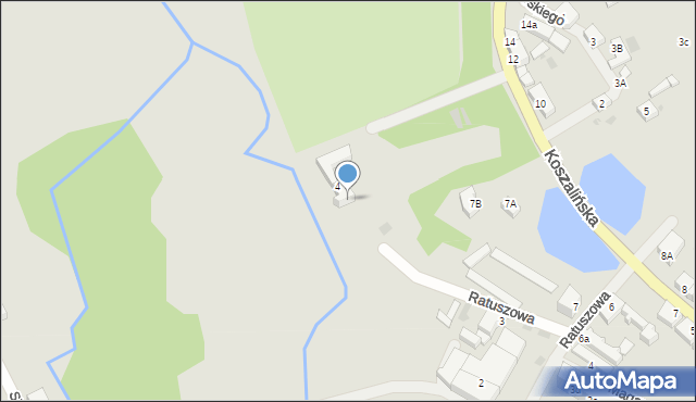 Bobolice, Ratuszowa, 4a, mapa Bobolice