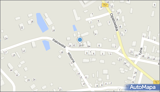 Bogoria, Rakowska, 10, mapa Bogoria