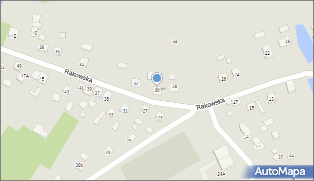 Bogoria, Rakowska, 30, mapa Bogoria