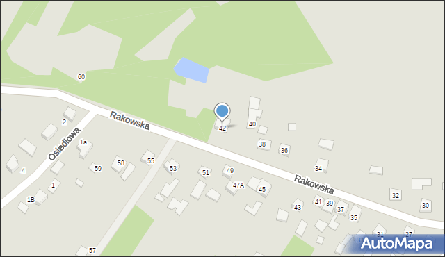 Bogoria, Rakowska, 42, mapa Bogoria