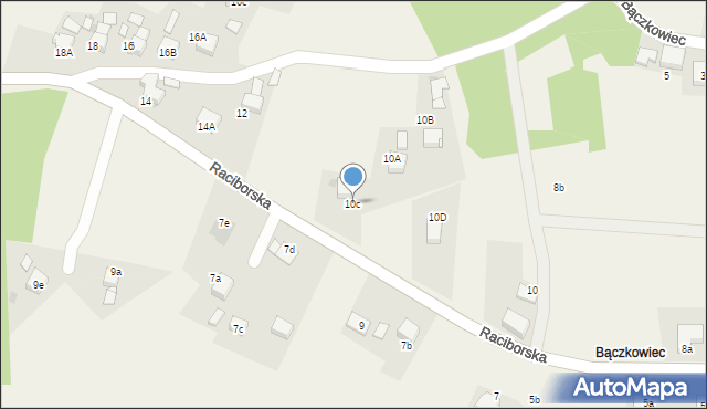 Bogunice, Raciborska, 10c, mapa Bogunice