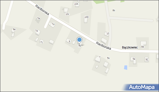 Bogunice, Raciborska, 7b, mapa Bogunice