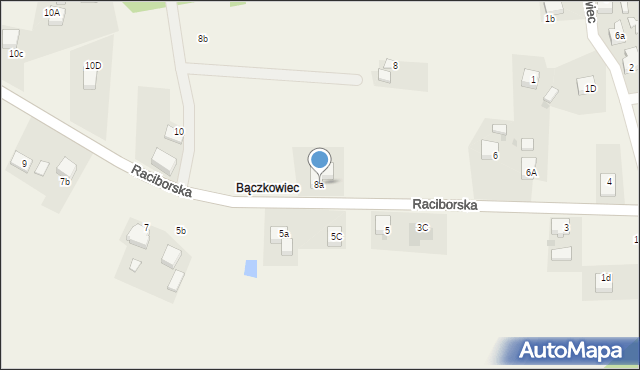 Bogunice, Raciborska, 8a, mapa Bogunice