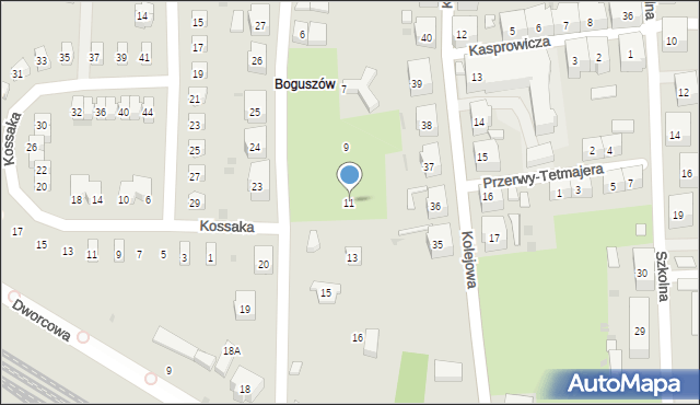 Boguszów-Gorce, Racławicka, 11, mapa Boguszów-Gorce