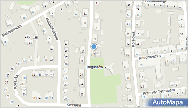 Boguszów-Gorce, Racławicka, 6, mapa Boguszów-Gorce