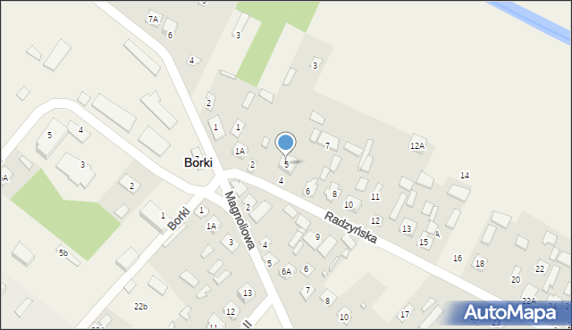Borki, Radzyńska, 5, mapa Borki