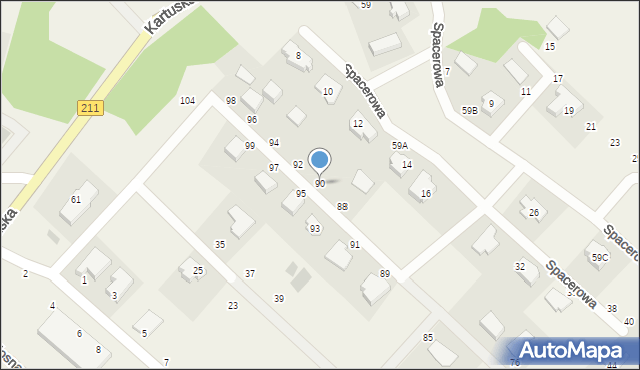 Borkowo, Radosna, 90, mapa Borkowo
