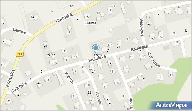 Borkowo, Raduńska, 15A, mapa Borkowo