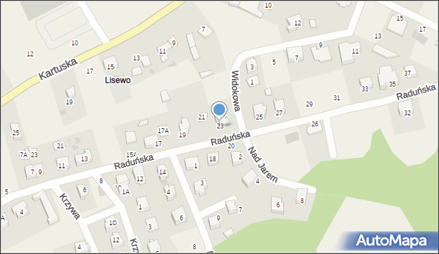 Borkowo, Raduńska, 23, mapa Borkowo