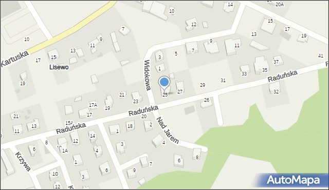 Borkowo, Raduńska, 25, mapa Borkowo