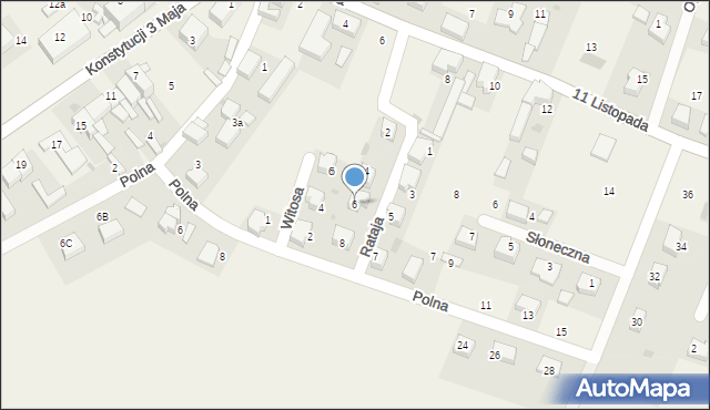 Borów, Rataja Macieja, 6, mapa Borów