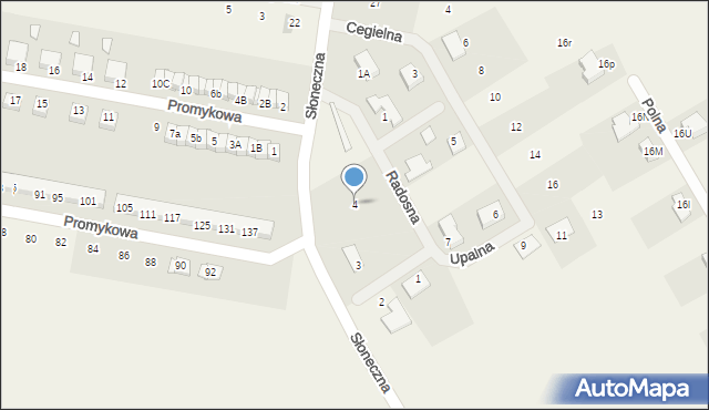 Brodowo, Radosna, 4, mapa Brodowo