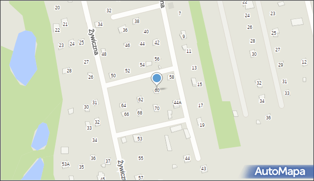 Brok, Radosna, 60, mapa Brok