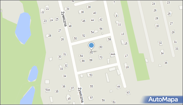 Brok, Radosna, 62, mapa Brok